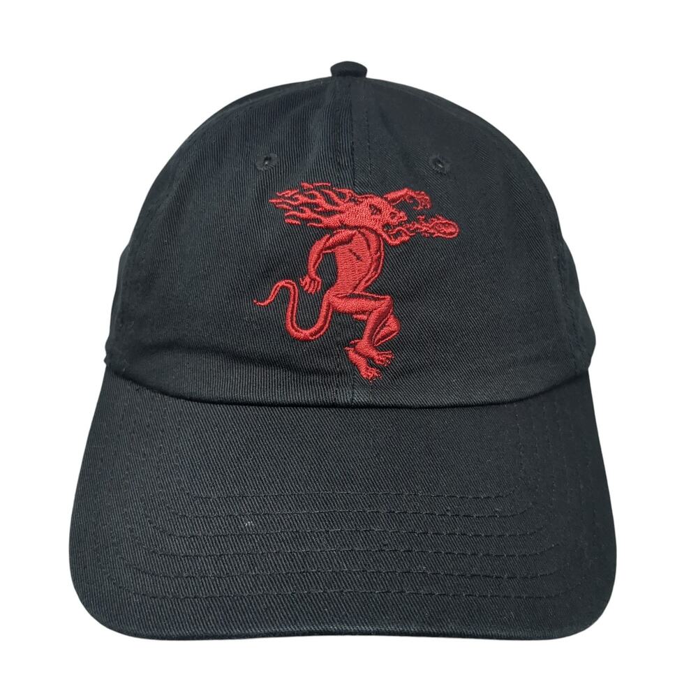 Fireball Whisky Slideback Hat Black One Size Adjustable Leather Strap